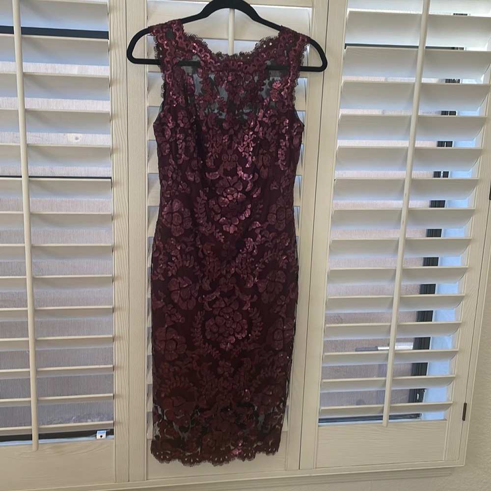 Burgundy cocktail dress